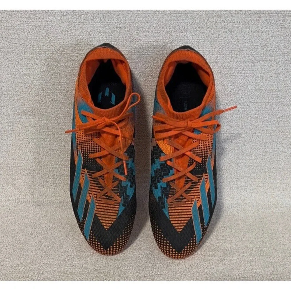 Adidas Cleats Mens 12 X Speedportal  Messi3 FG Soccer Orange‎ Black Sport Shoe